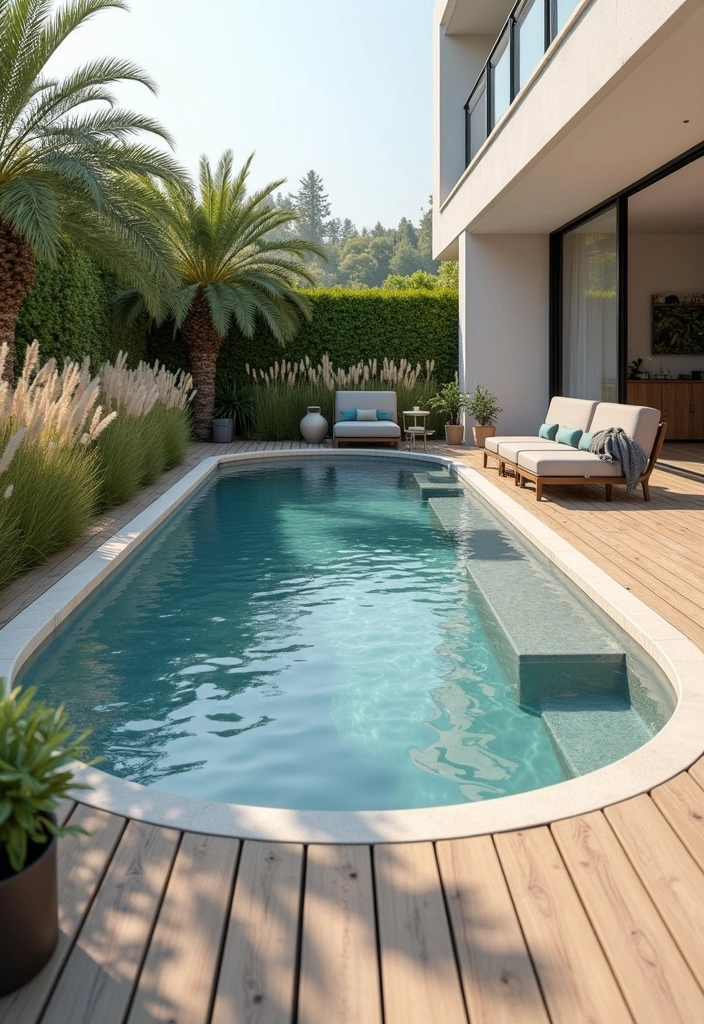 24 Stunning Stock Tank Pool Ideas for Your Backyard Aesthetic - 2. Modern Minimalism