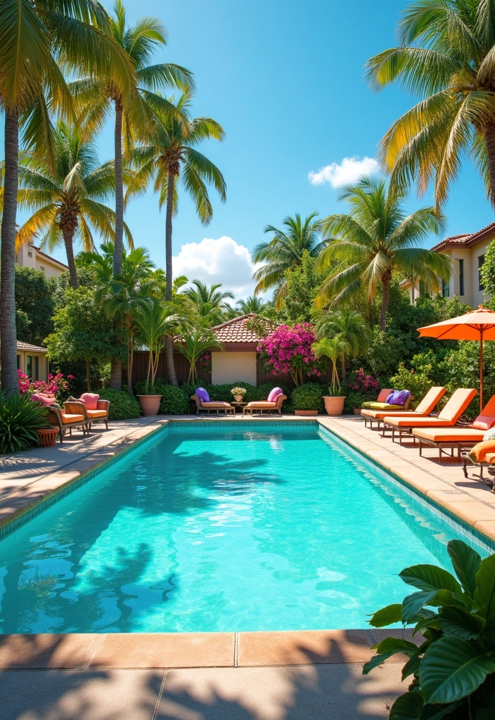 24 Stunning Stock Tank Pool Ideas for Your Backyard Aesthetic - 3. Tropical Paradise