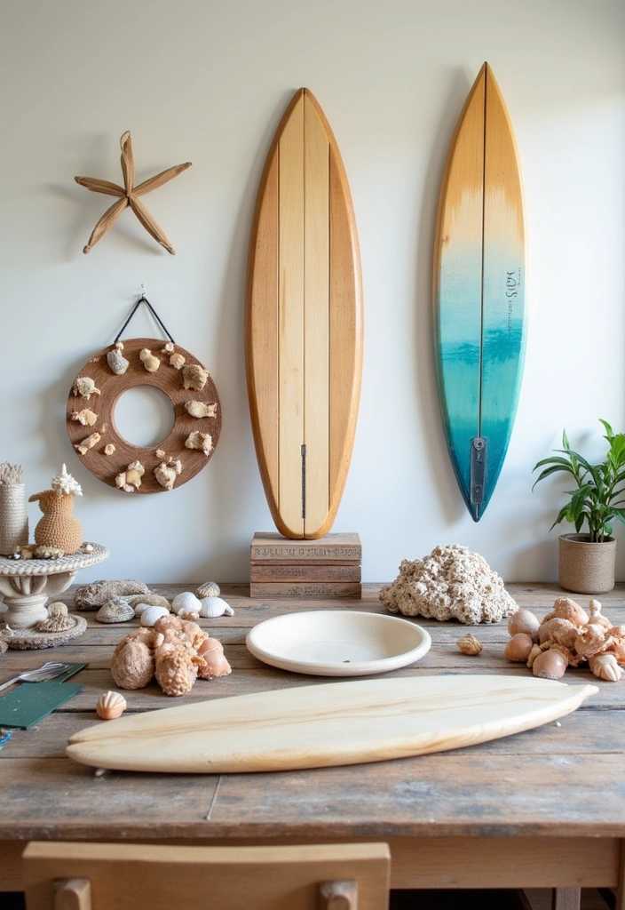 24 Surf Room Decor Ideas for a Coastal Paradise - 16. Surf-Inspired DIY Projects