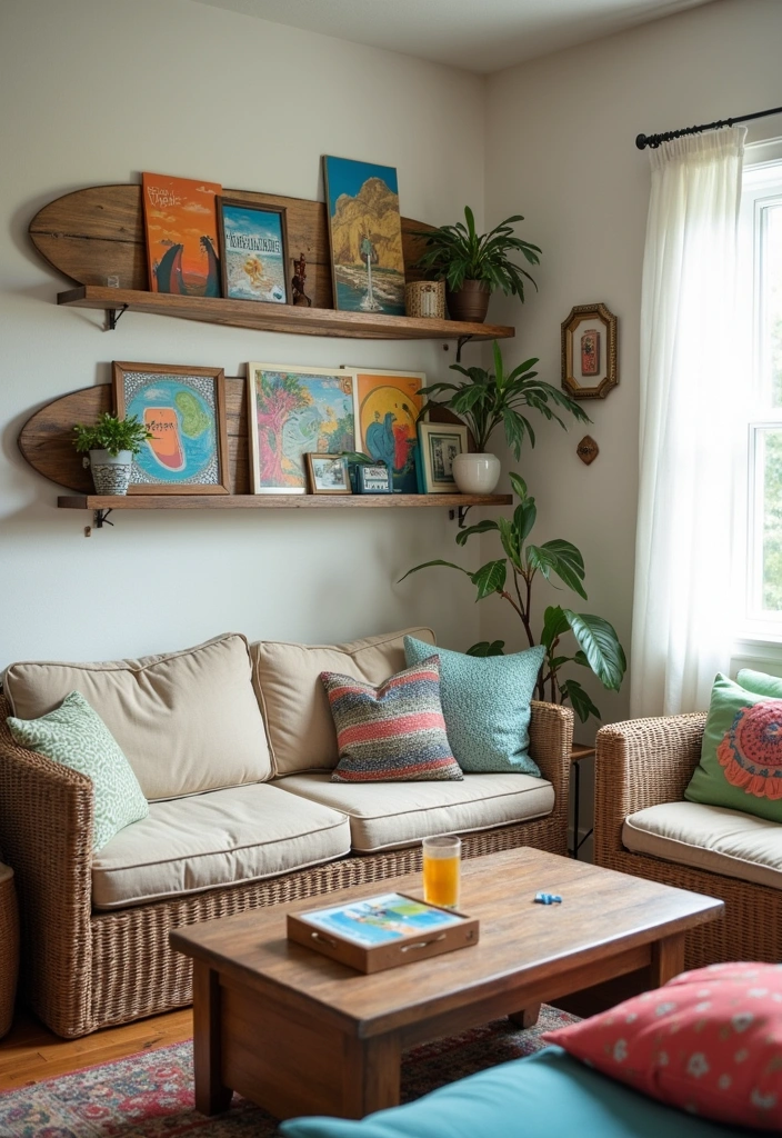 24 Surf Room Decor Ideas for a Coastal Paradise - 22. Board Game Corner with a Surf Twist