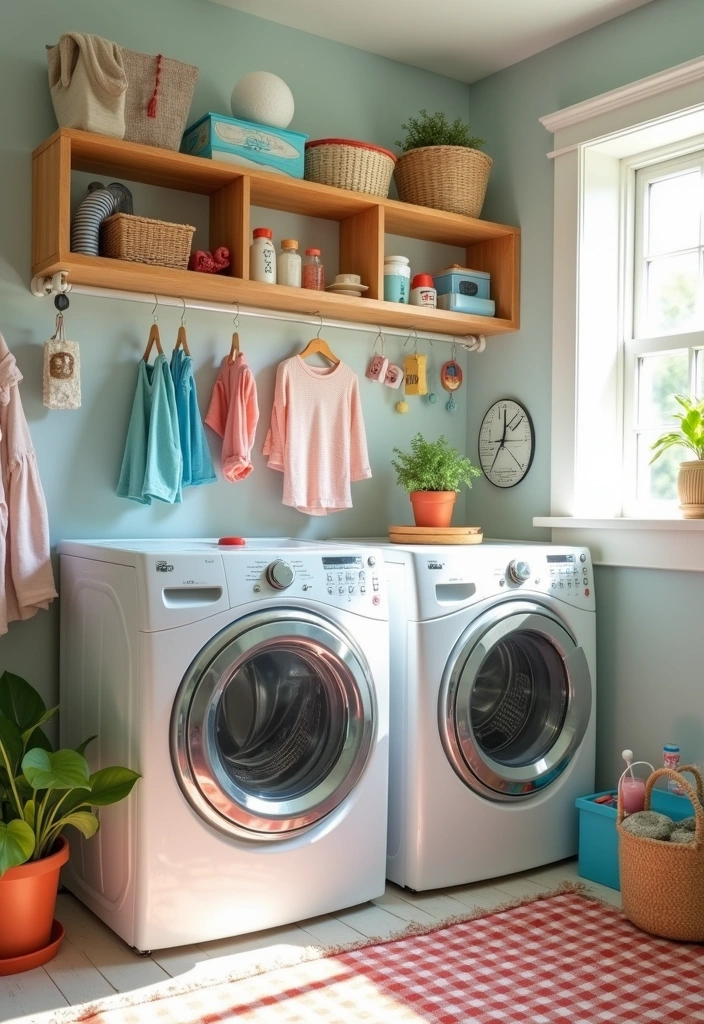 24 Top Load Washer Laundry Room Ideas - 11. Family-Friendly Functionalities