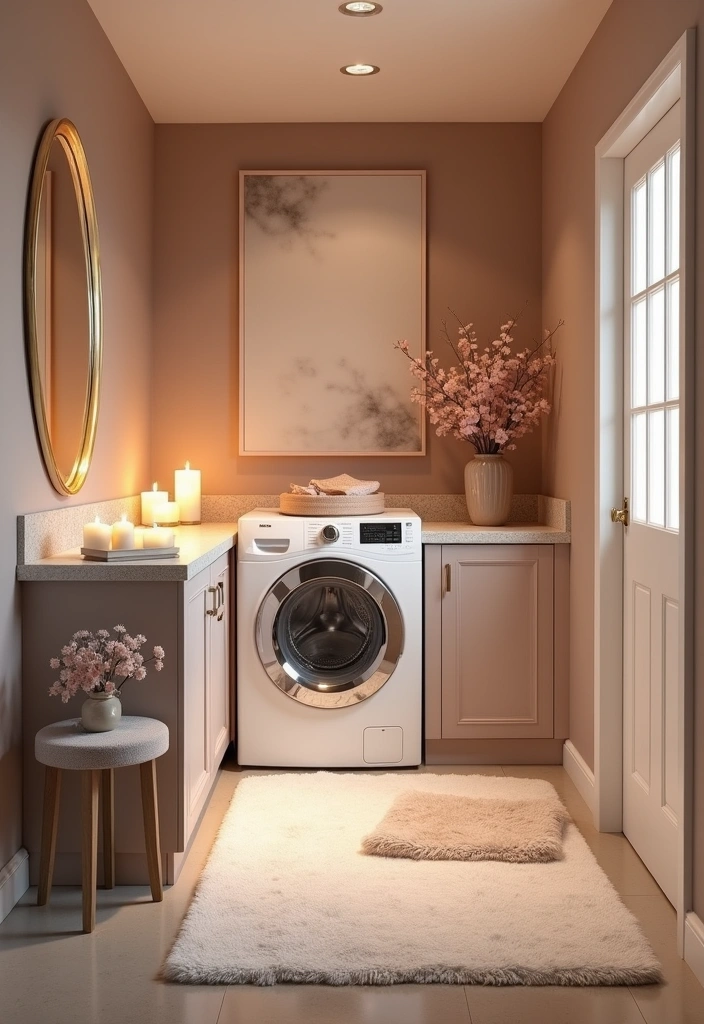 24 Top Load Washer Laundry Room Ideas - 12. Luxe Spa Vibe