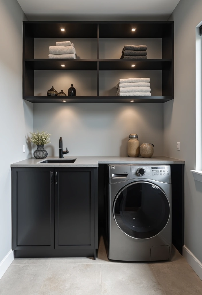 24 Top Load Washer Laundry Room Ideas - 2. Modern Minimalism