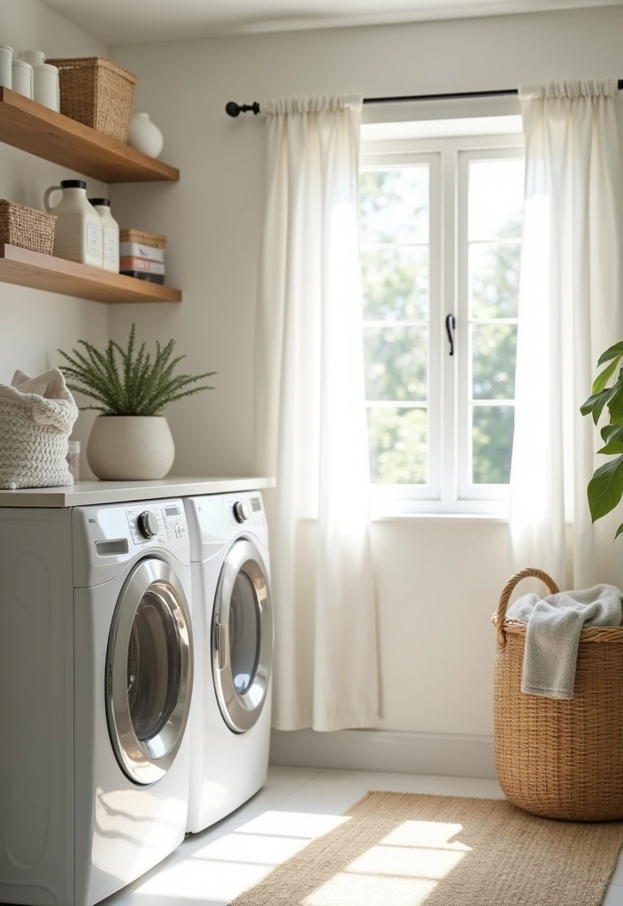 24 Top Load Washer Laundry Room Ideas - 6. Light and Bright