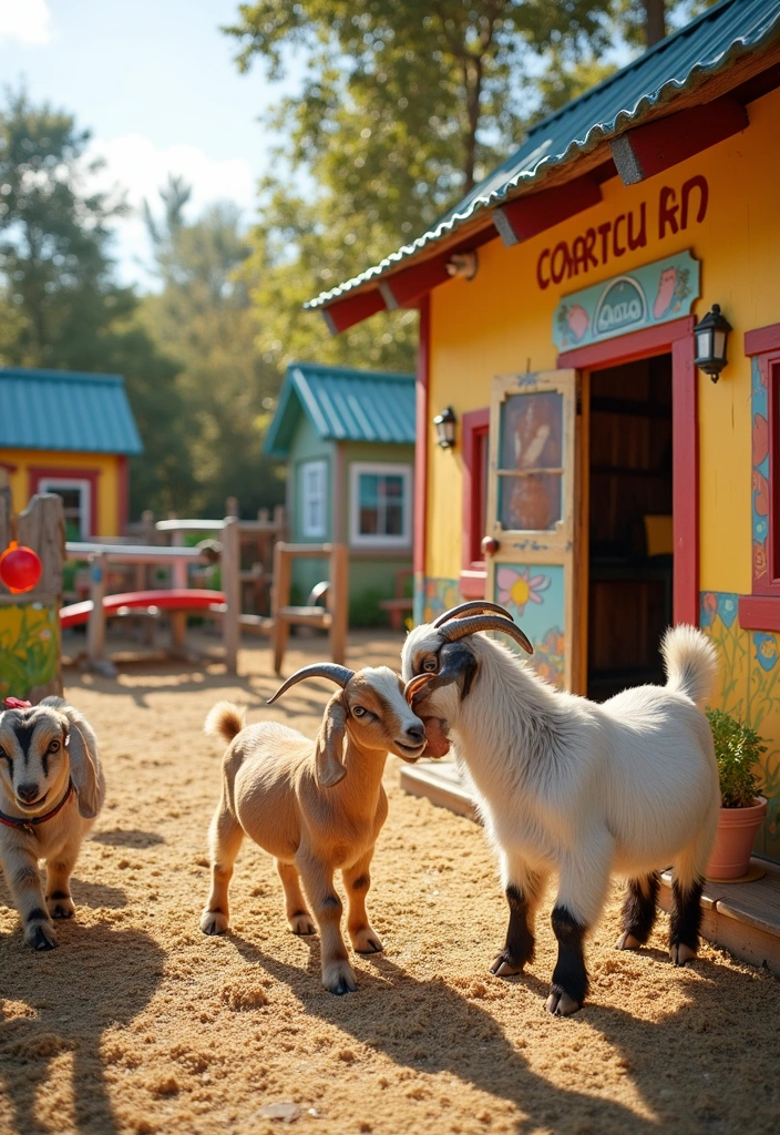 25 Goat House Ideas: Rustic & Charming Decor for Your Furry Friends - 11. Barnyard Fun