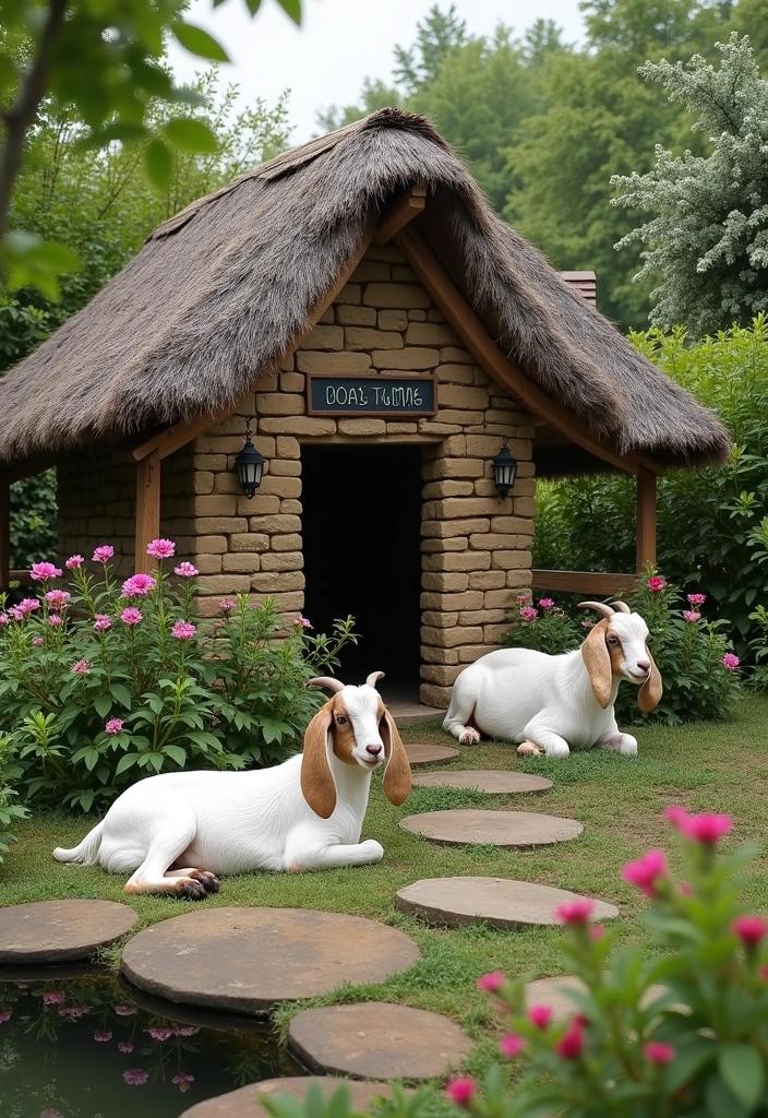 25 Goat House Ideas: Rustic & Charming Decor for Your Furry Friends - 13. Garden Oasis