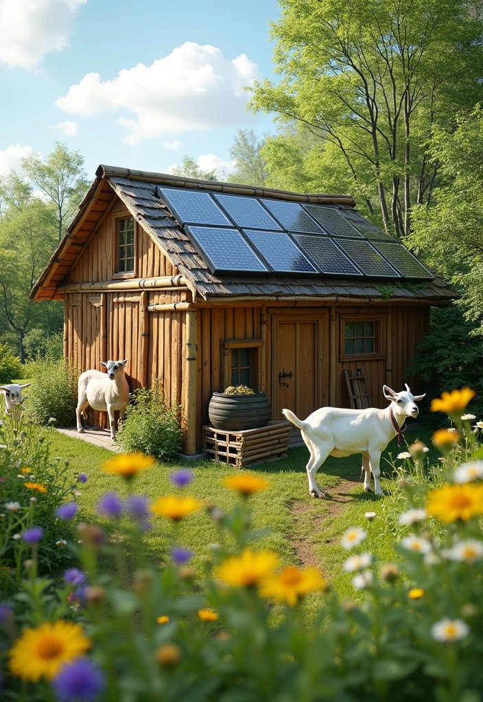 25 Goat House Ideas: Rustic & Charming Decor for Your Furry Friends - 3. Eco-Friendly Design