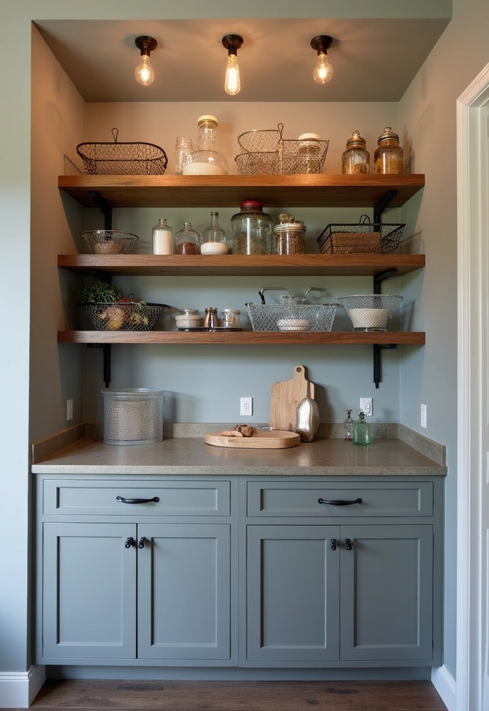 25 Pantry Room Ideas That Will Transform Your Space - 4. Industrial Chic Pantry