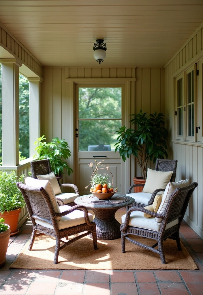 25 Small Front Porch Decorating Ideas to Transform Your Outdoor Space - 9. Unique Furniture Arrangements