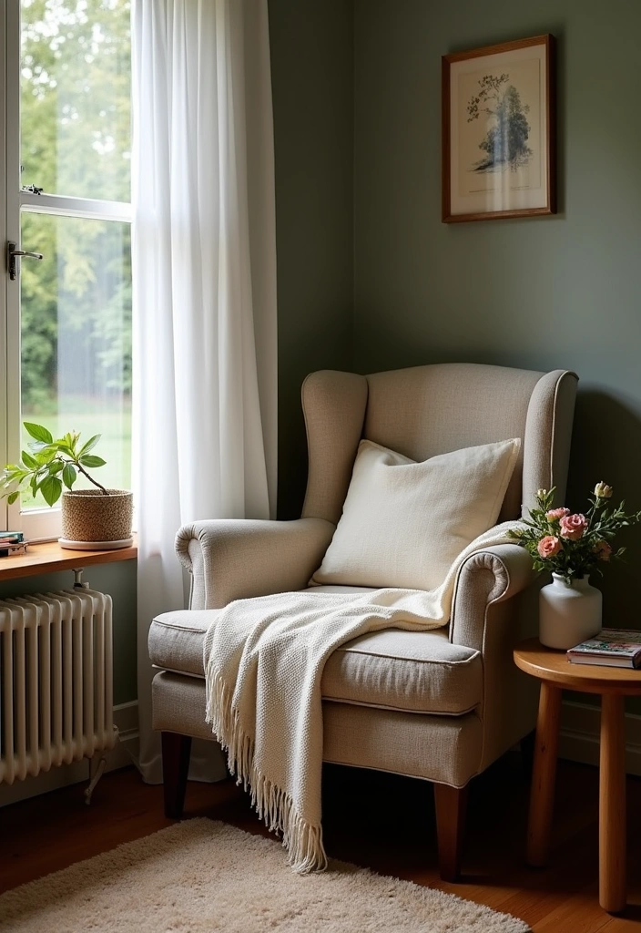 25 Spring Living Room Decor Ideas - 10. Cozy Reading Nook