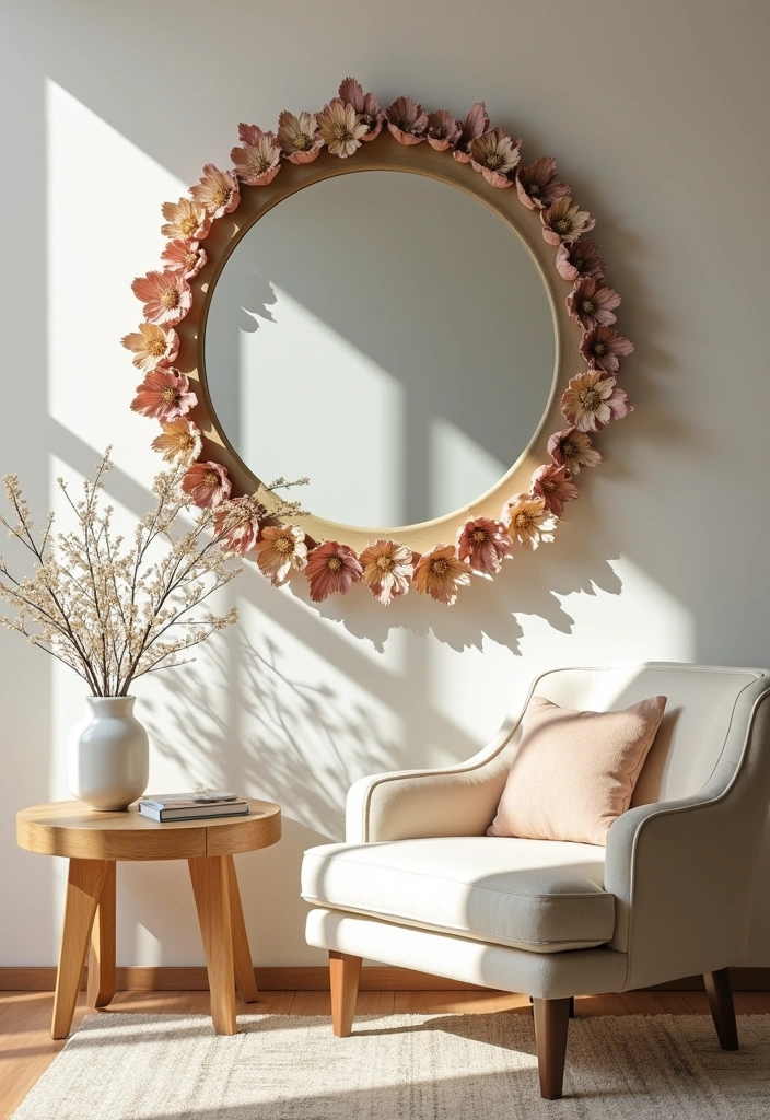 25 Spring Living Room Decor Ideas - 9. Brighten with Mirrors