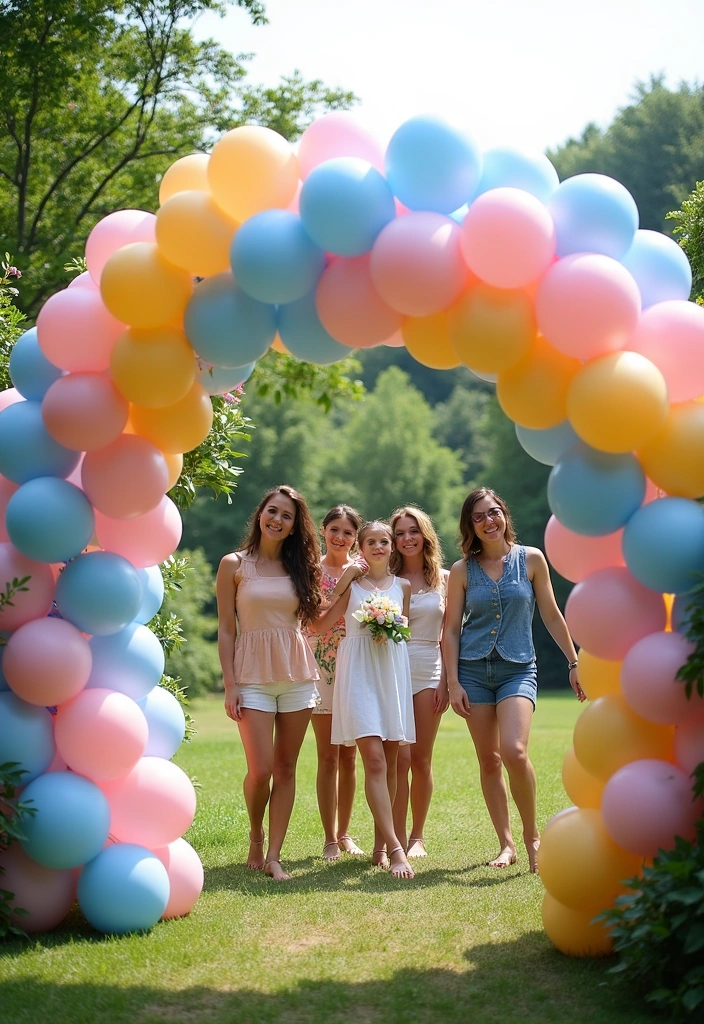 26 Backyard Baby Shower Ideas to Celebrate in Style - 1. Whimsical Balloon Arches
