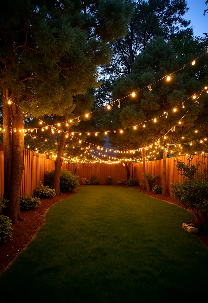26 Backyard Baby Shower Ideas to Celebrate in Style - 12. String Lights for Ambiance