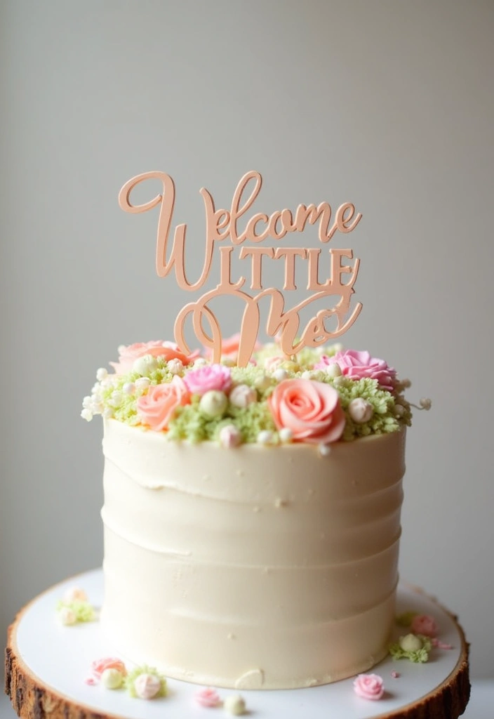 26 Backyard Baby Shower Ideas to Celebrate in Style - 19. Unique Cake Toppers