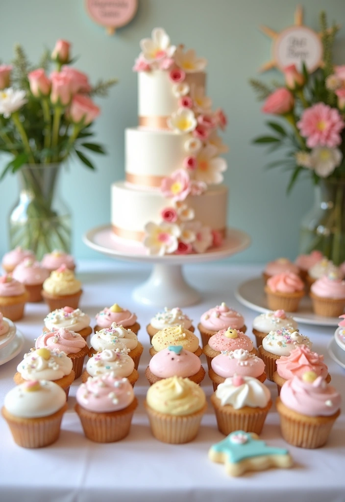 26 Backyard Baby Shower Ideas to Celebrate in Style - 3. Sweet Treat Dessert Table