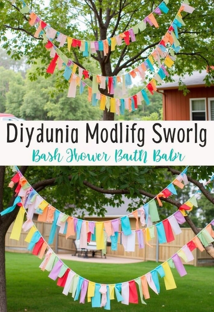 26 Backyard Baby Shower Ideas to Celebrate in Style - 9. DIY Garland Decorations
