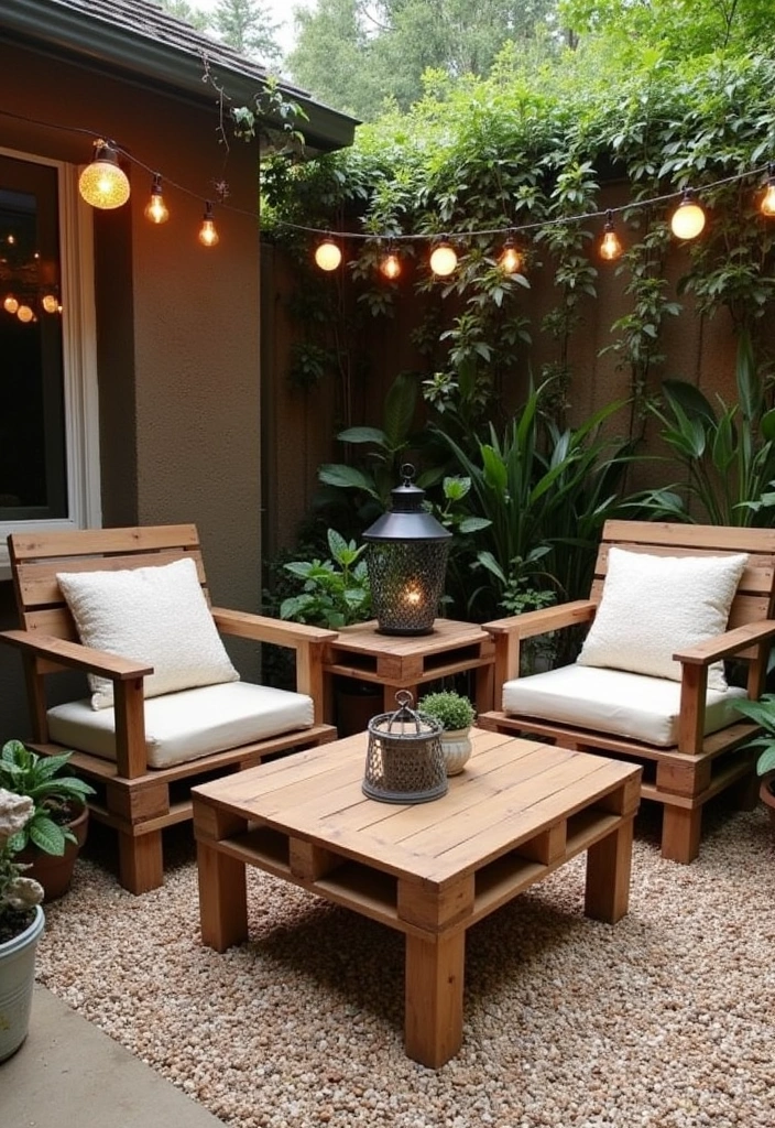 26 Backyard Ideas on a Budget - 1. Upcycled Pallet Furniture