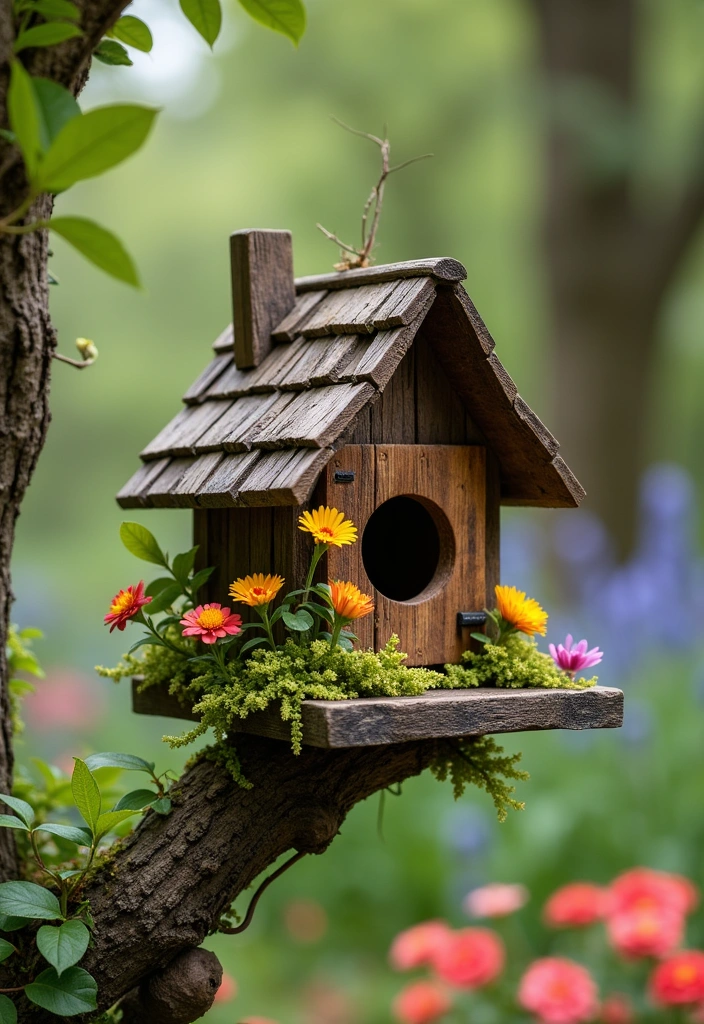 26 Backyard Ideas on a Budget - 14. DIY Birdhouse