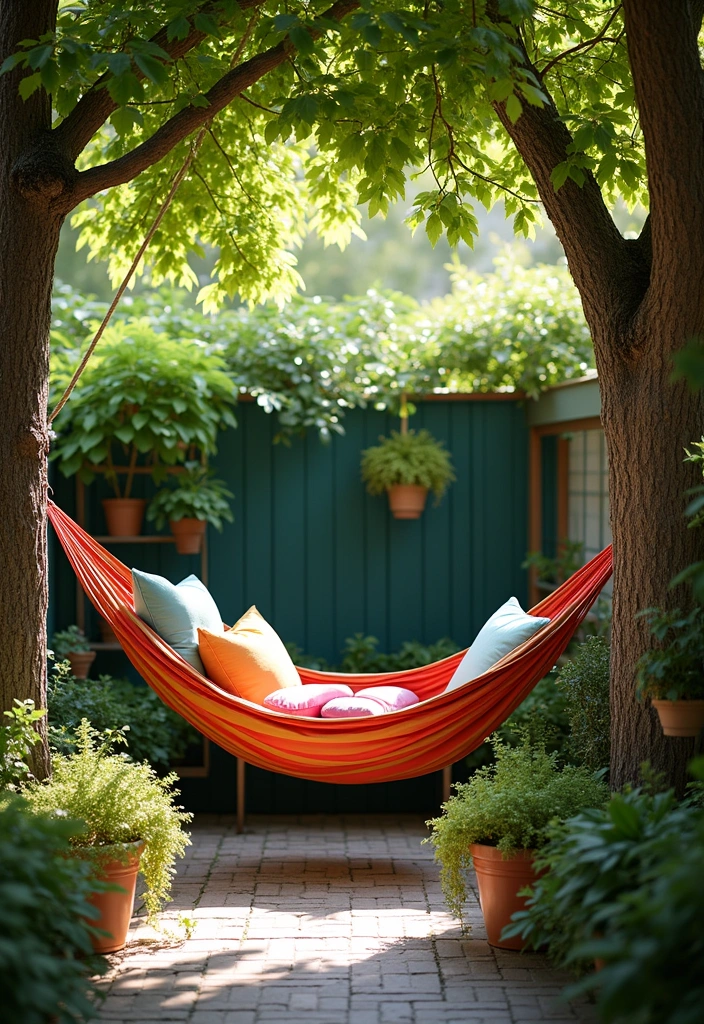26 Backyard Ideas on a Budget - 4. Cozy Hammock Nook