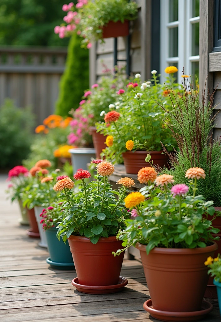 26 Backyard Ideas on a Budget - 9. Container Gardening