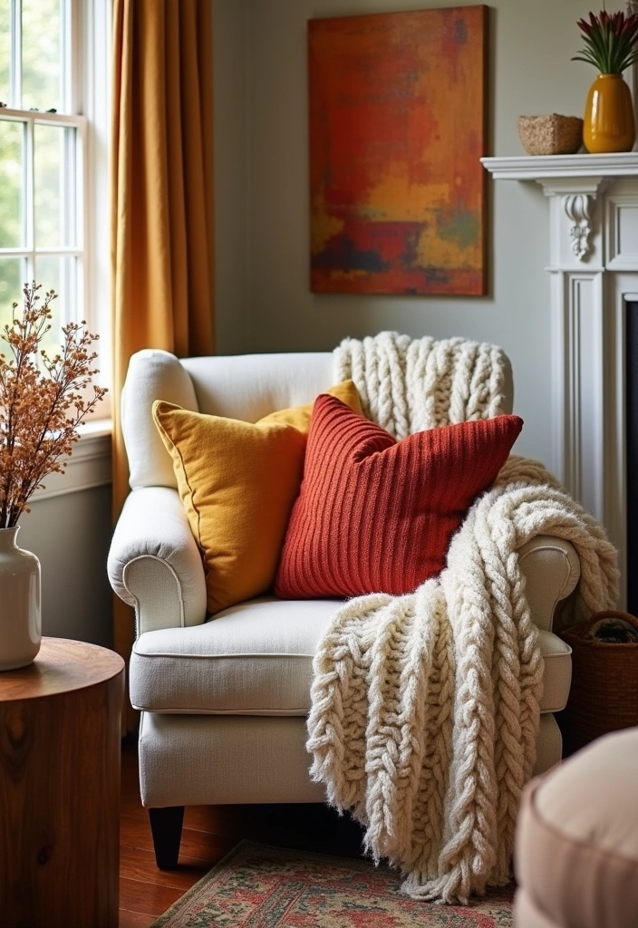 26 Comfy Living Room Ideas for a Cozy Home - 9. Warm Accents