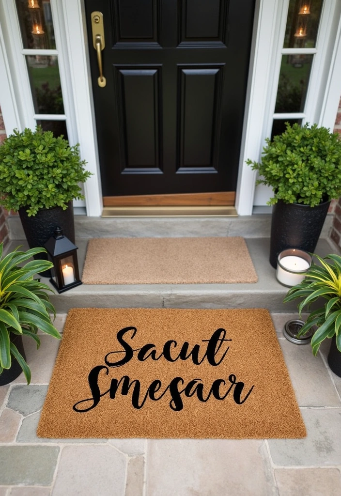 26 DIY Room Decor Ideas - 13. Personalized Door Mat