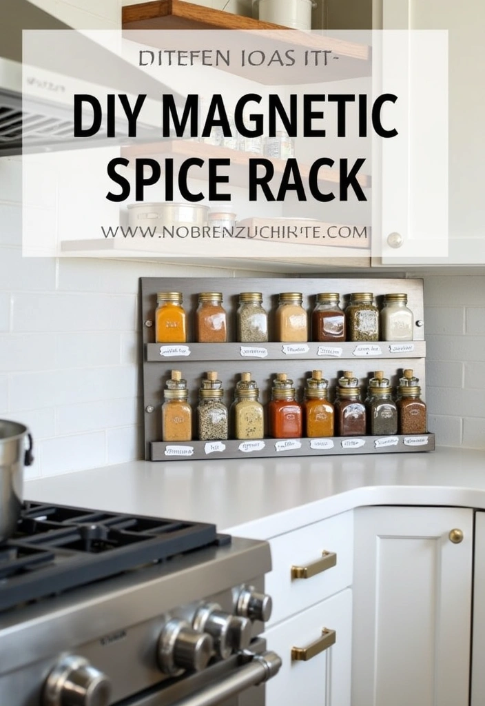 26 DIY Room Decor Ideas - 20. DIY Magnetic Spice Rack