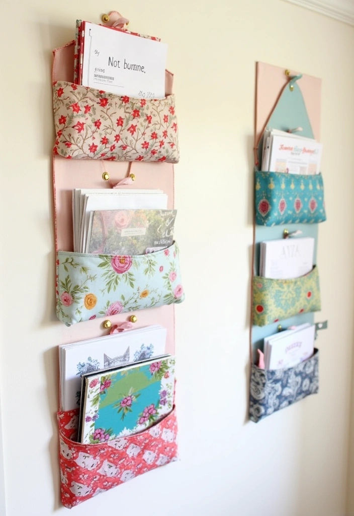 26 DIY Room Decor Ideas - 22. DIY Fabric Wall Pockets