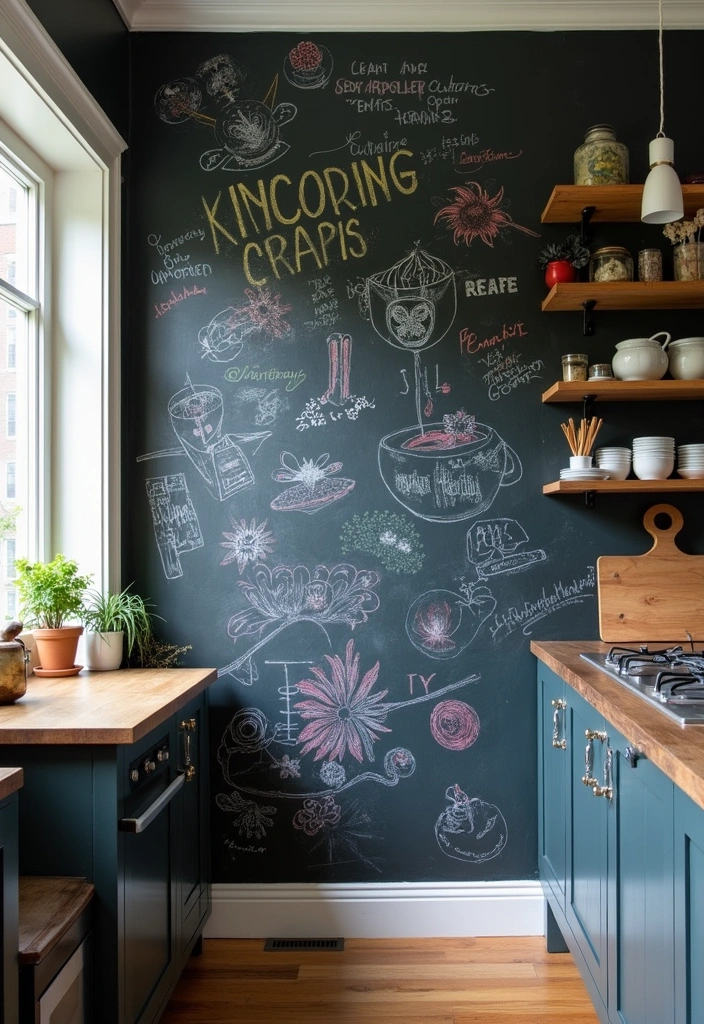 26 DIY Room Decor Ideas - 25. DIY Chalkboard Wall