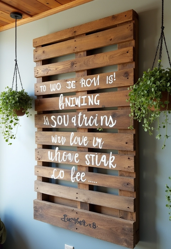 26 DIY Room Decor Ideas - 3. Upcycled Wooden Pallet Art