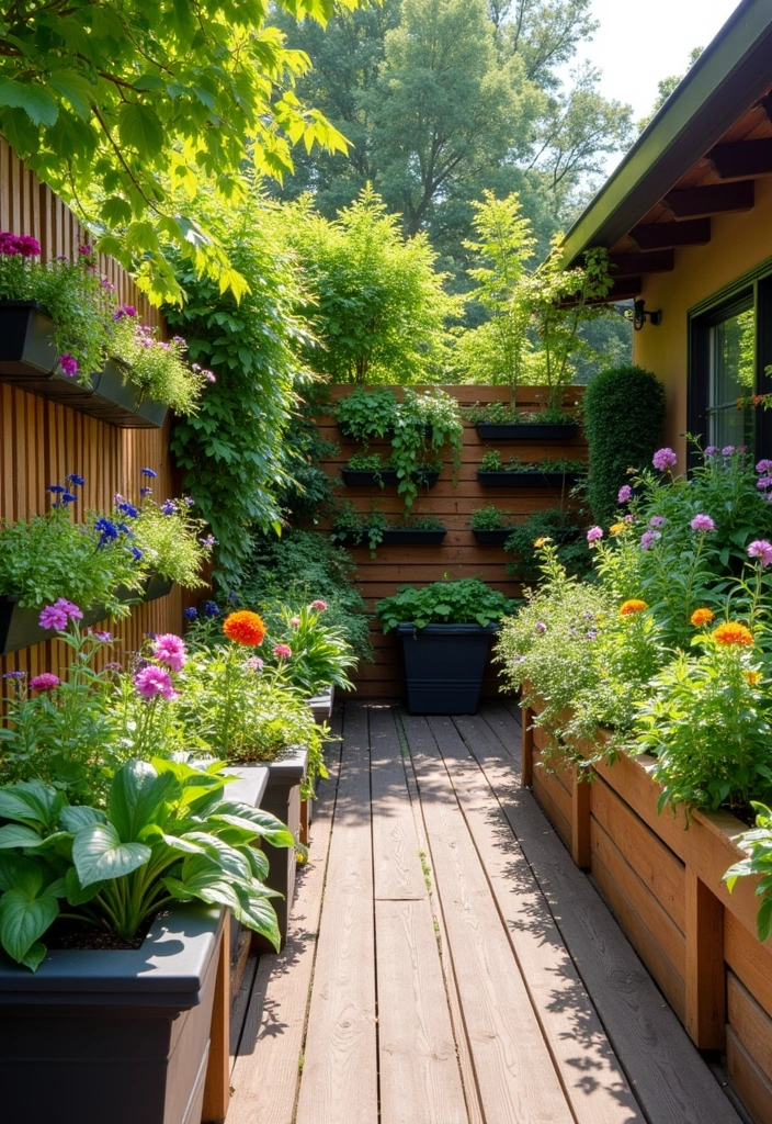 26 Deck Ideas Off Back of House - 11. Garden Deck with Planters