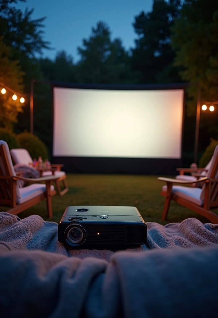 26 Deck Ideas Off Back of House - 15. Outdoor Movie Deck