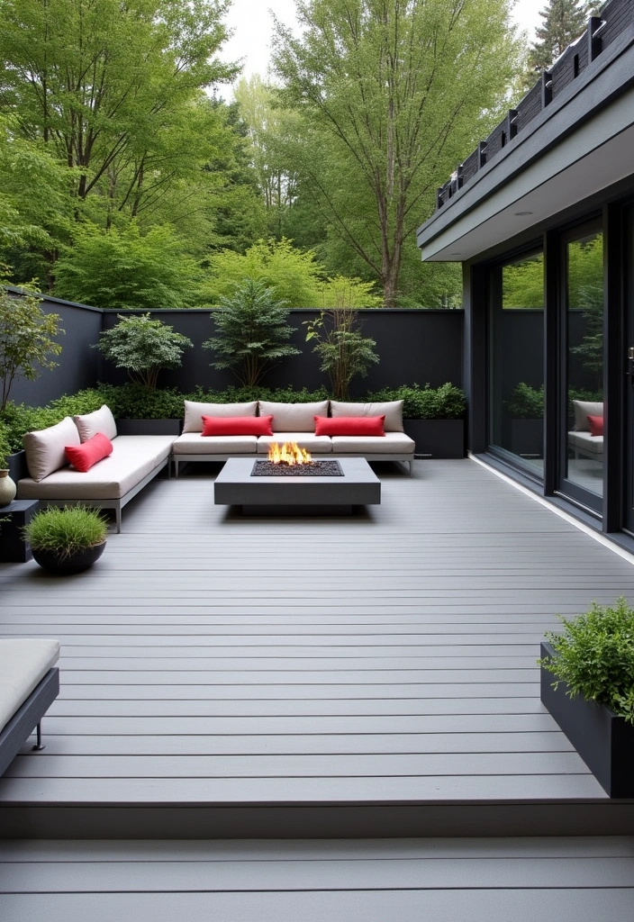 26 Deck Ideas Off Back of House - 2. Modern Minimalist Deck