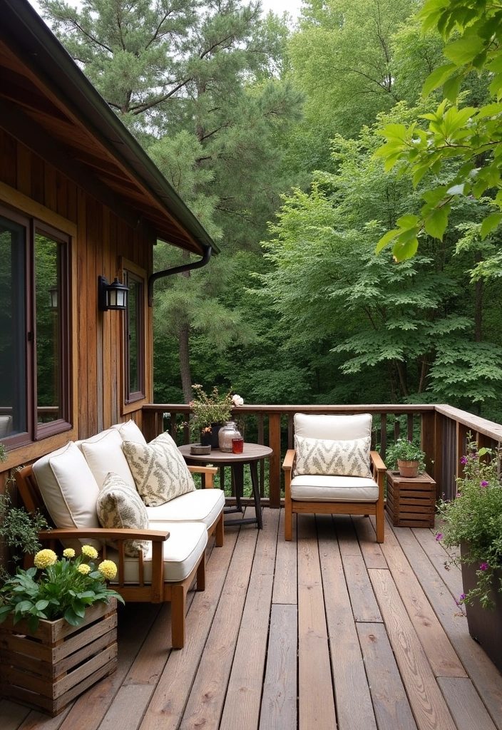 26 Deck Ideas Off Back of House - 3. Rustic Charm with Reclaimed Wood