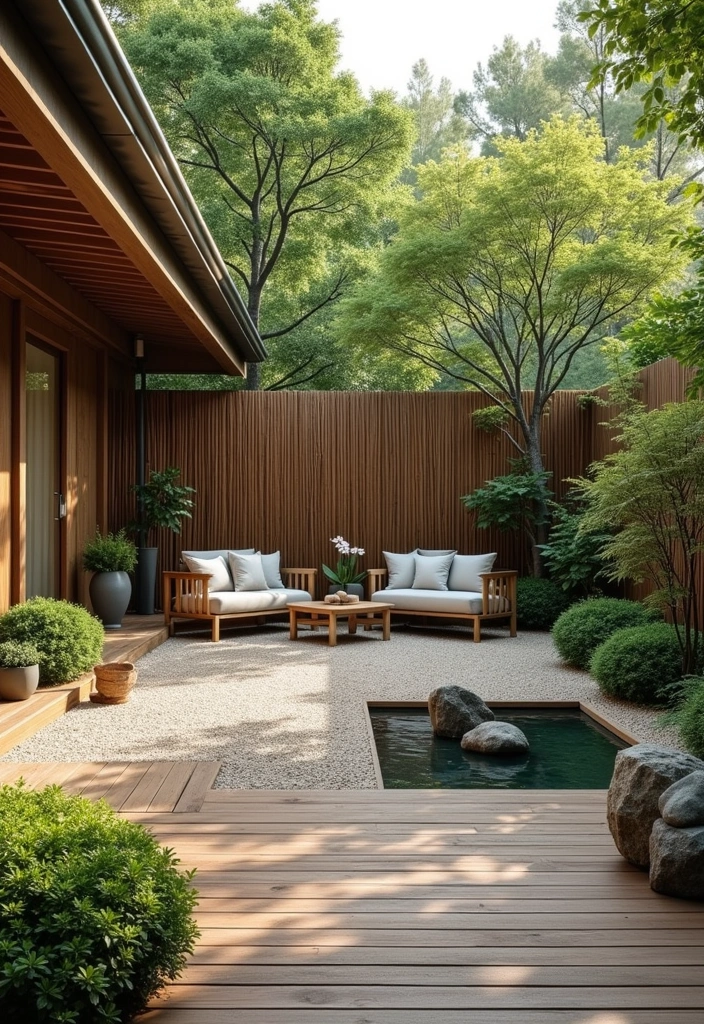 26 Deck Ideas Off Back of House - 8. Zen Garden Deck