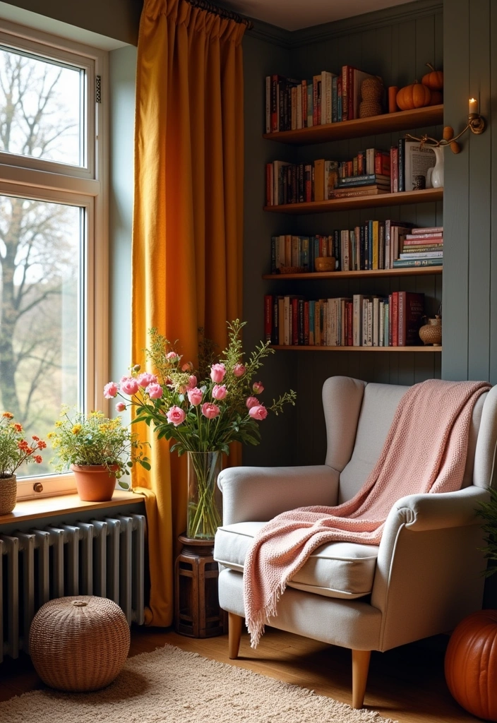 26 Four Seasons Room Ideas to Transform Your Home Decor - 6. Cozy Reading Nook for All Seasons