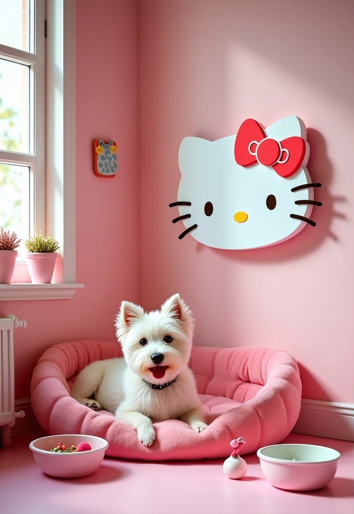 26 Hello Kitty Rooms Ideas - 15. Hello Kitty Pet Corner