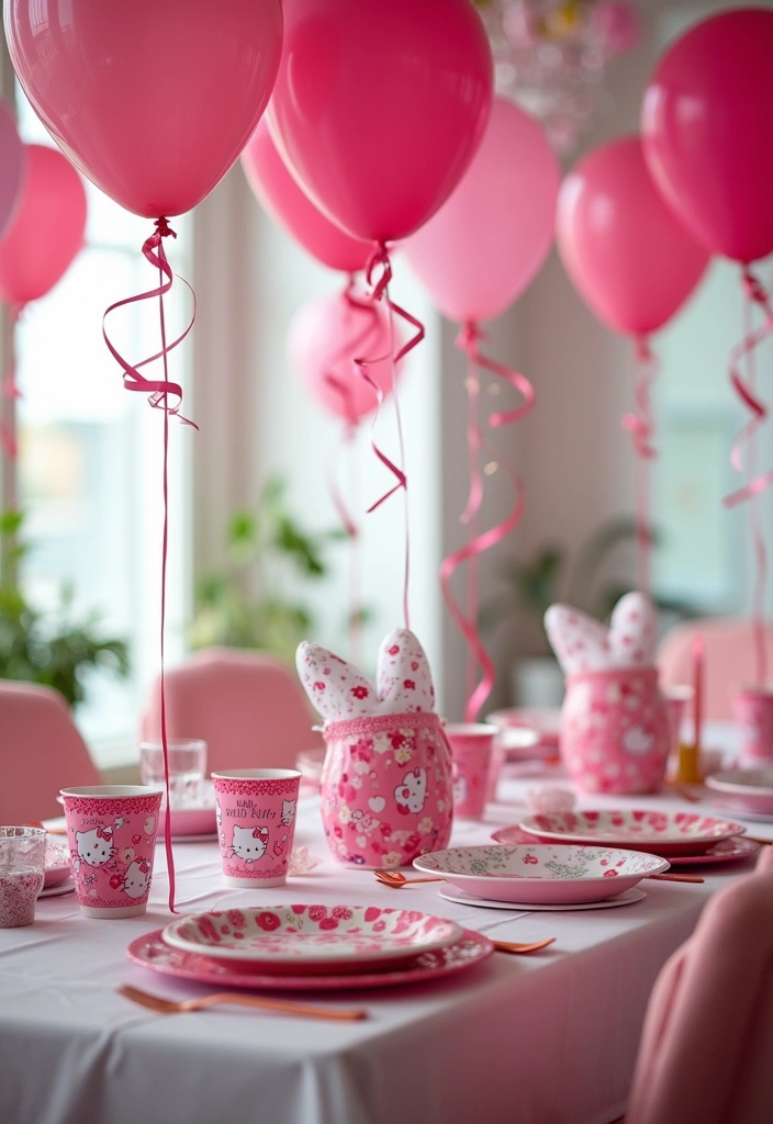 26 Hello Kitty Rooms Ideas - 19. Hello Kitty Themed Party Space