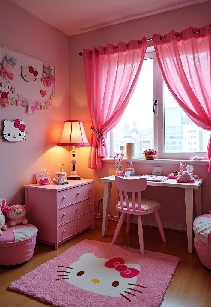 26 Hello Kitty Rooms Ideas - 5. Cute Accessories Galore