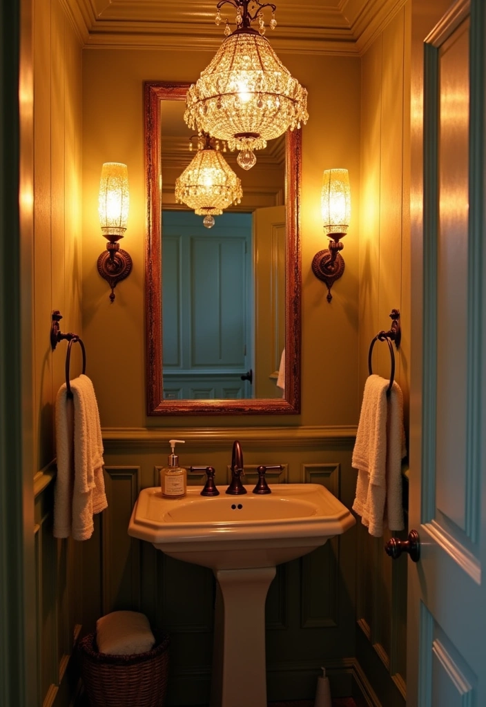 26 Master Bath Ideas for a Luxurious Renovation - 21. Vintage Lighting Fixtures
