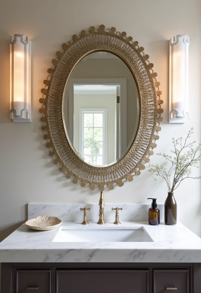 26 Master Bath Ideas for a Luxurious Renovation - 22. Artistic Mirrors