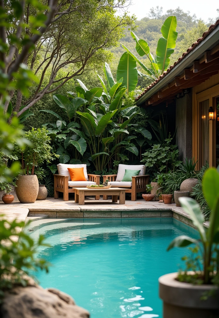 26 Pool Deck Decorating Ideas to Transform Your Outdoor Space - 12. Sustainable Decor