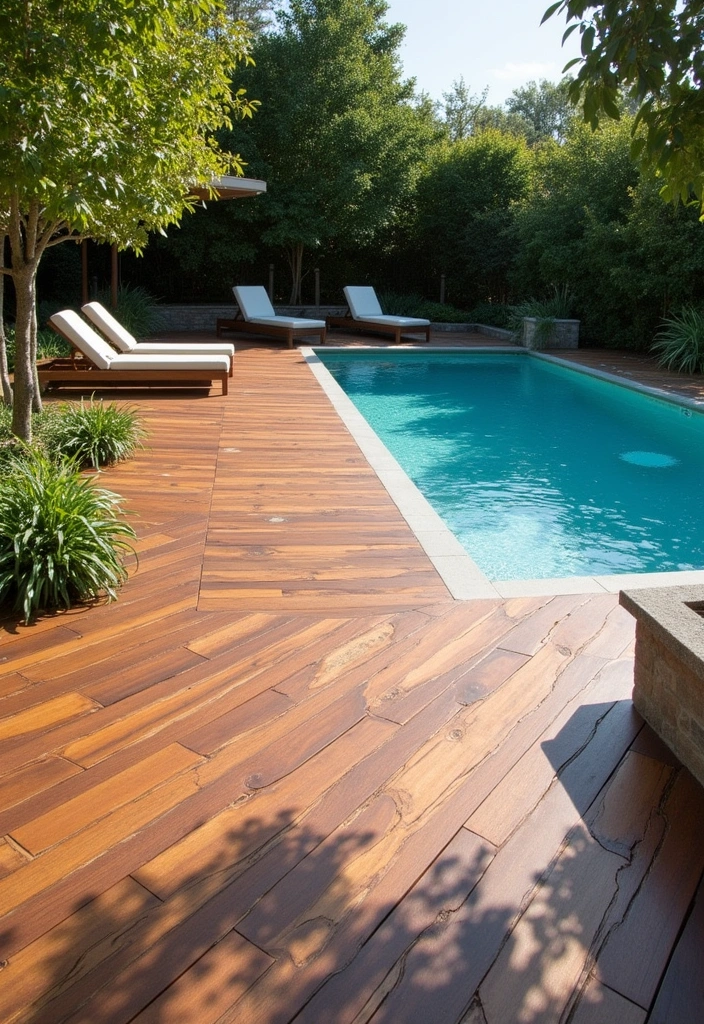 26 Pool Deck Decorating Ideas to Transform Your Outdoor Space - 13. Custom Pool Decking