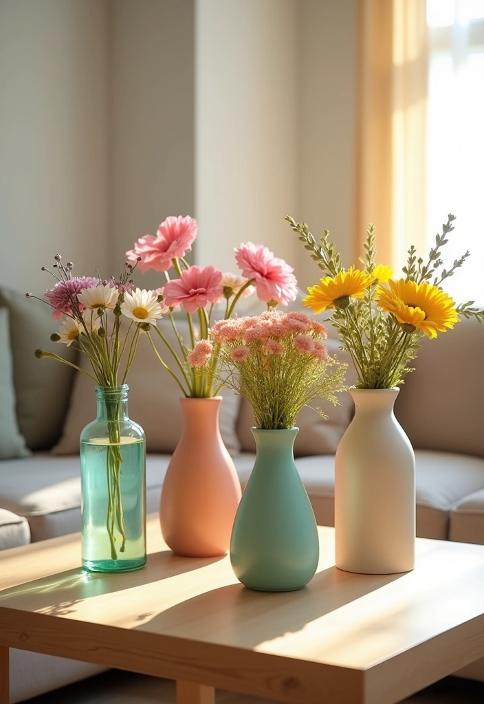 26 Spring Living Room Decor Ideas - 1. Fresh Floral Arrangements