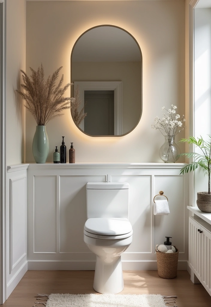 26 Toilet Room Decor Ideas to Transform Small Spaces - 14. Creative Use of Mirrors