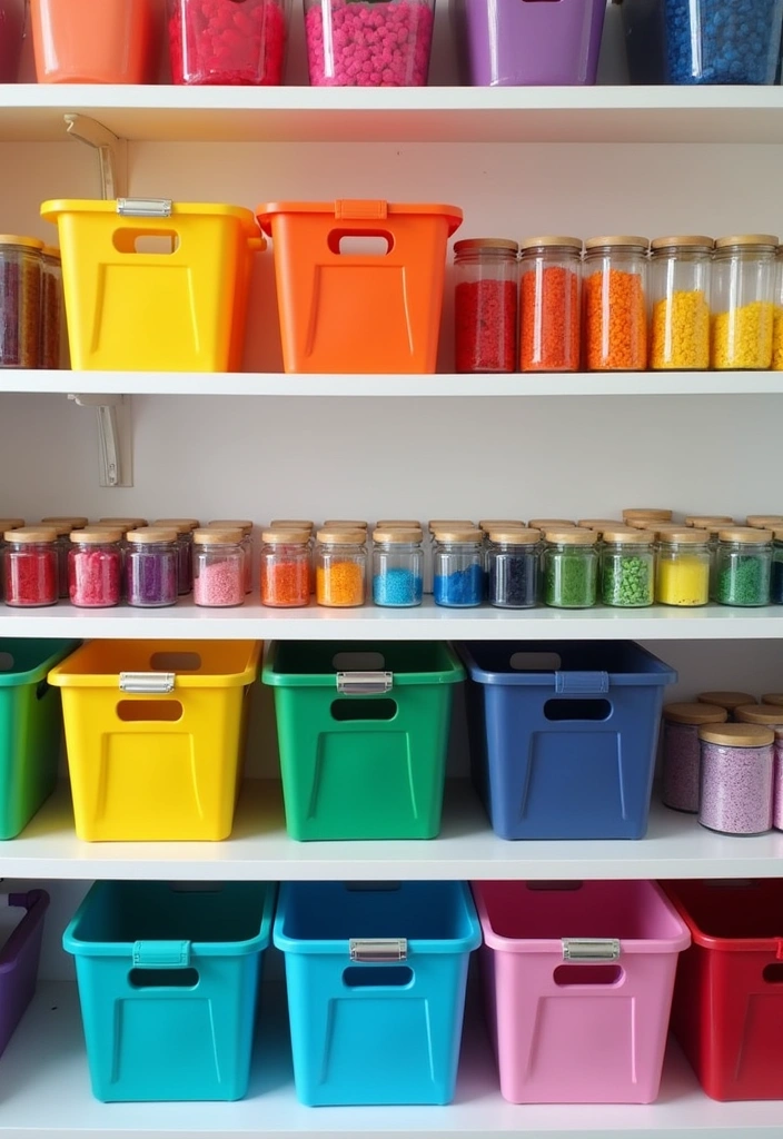 27 Craft Room Organization DIY Ideas - 12. Color-Coded Organization for Easy Access