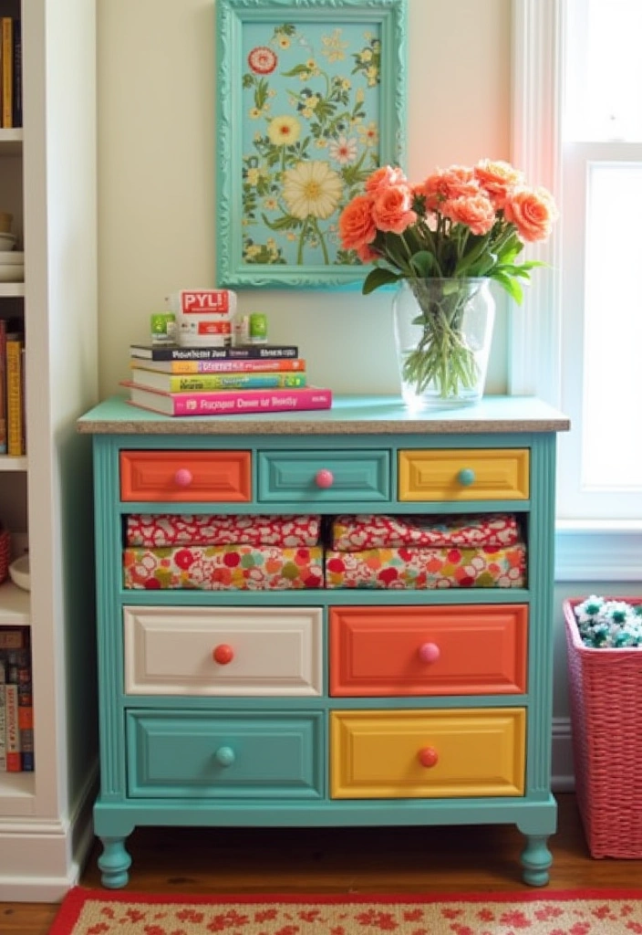 27 Craft Room Organization DIY Ideas - 6. Upcycled Furniture for Unique Storage