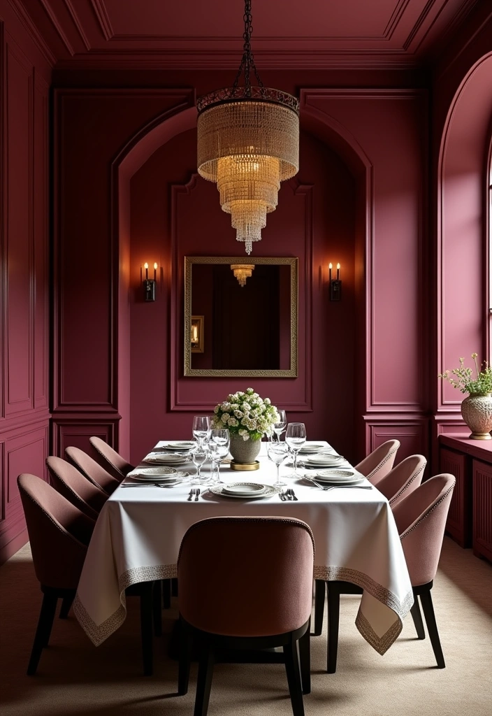 27 Dining Room Wall Color Ideas to Transform Your Space - 11. Rich Burgundy