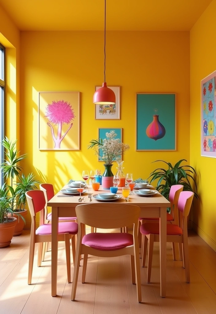 27 Dining Room Wall Color Ideas to Transform Your Space - 14. Golden Yellow