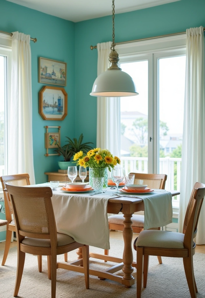 27 Dining Room Wall Color Ideas to Transform Your Space - 17. Ocean Teal